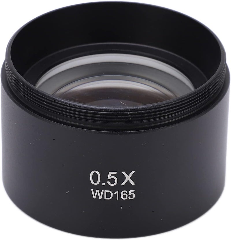Natudeco WD165 0.5X Objective Lens, Wide Field Magnification Microscope Objective Lens Fine Workmanship Wide Field of View Magnifying Objective Lens for Laboratory - Image 1
